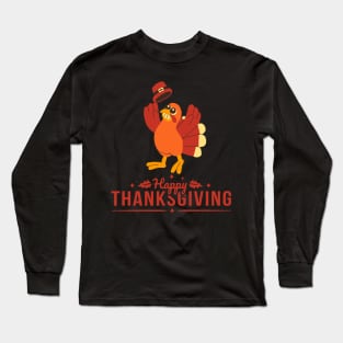 Happy Thanksgiving turkey day special retro Long Sleeve T-Shirt